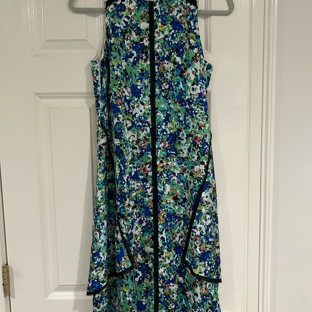 Ann Taylor Blue and Green High Low Dress